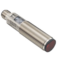 Pepperl&plus;Fuchs Photoelectric Sensor; Polar Retro; 18mm Barrel; 4m Range; 10-30VDC; NPN/PNP Configurable; LO/DO Configurable; M12 QD